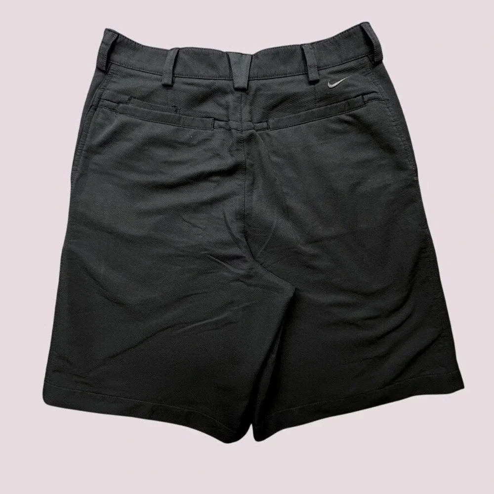 Nike Golf Fit Dry Shorts Mens 30 Black Textured Performance Athletic Y2K